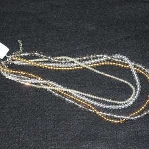 4 Strand Beaded Multi Color Necklace